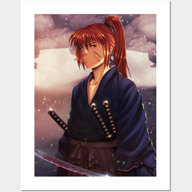 Batousai Himura Rurouni Kenshin Wall Art by DeyvidEndo182